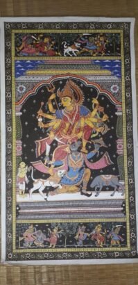maa durga in canvas